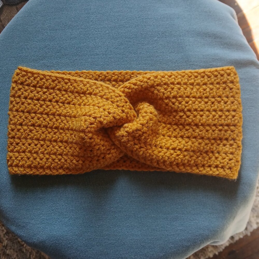 Hand Crafted Crochet Twisted Ear Warmer
